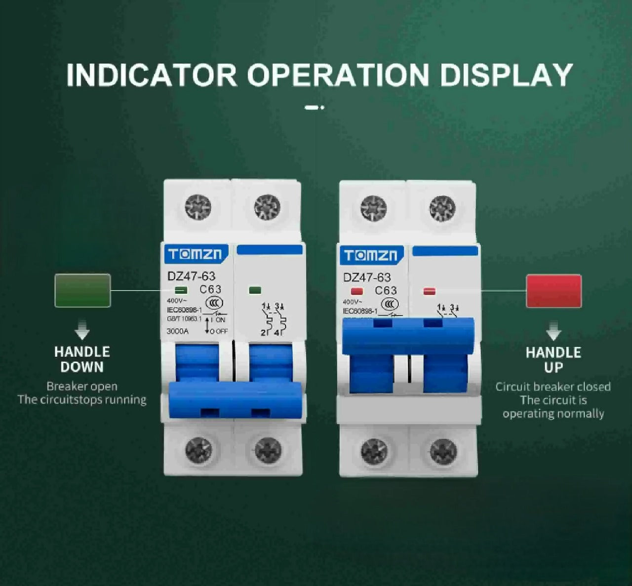 2P AC MCB Circuit breaker C type 230/400V