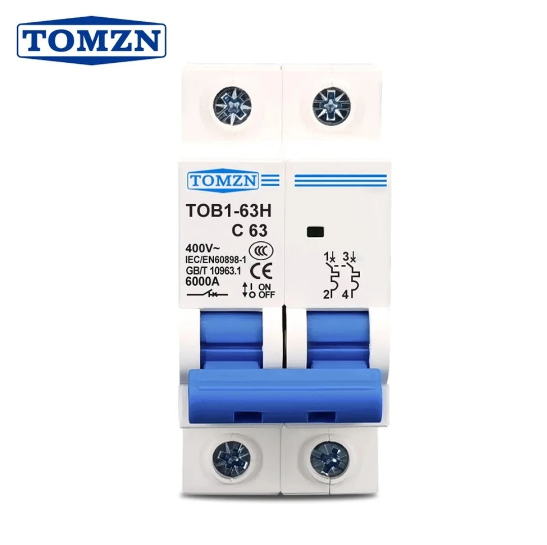 2P AC MCB Circuit breaker C type 230/400V