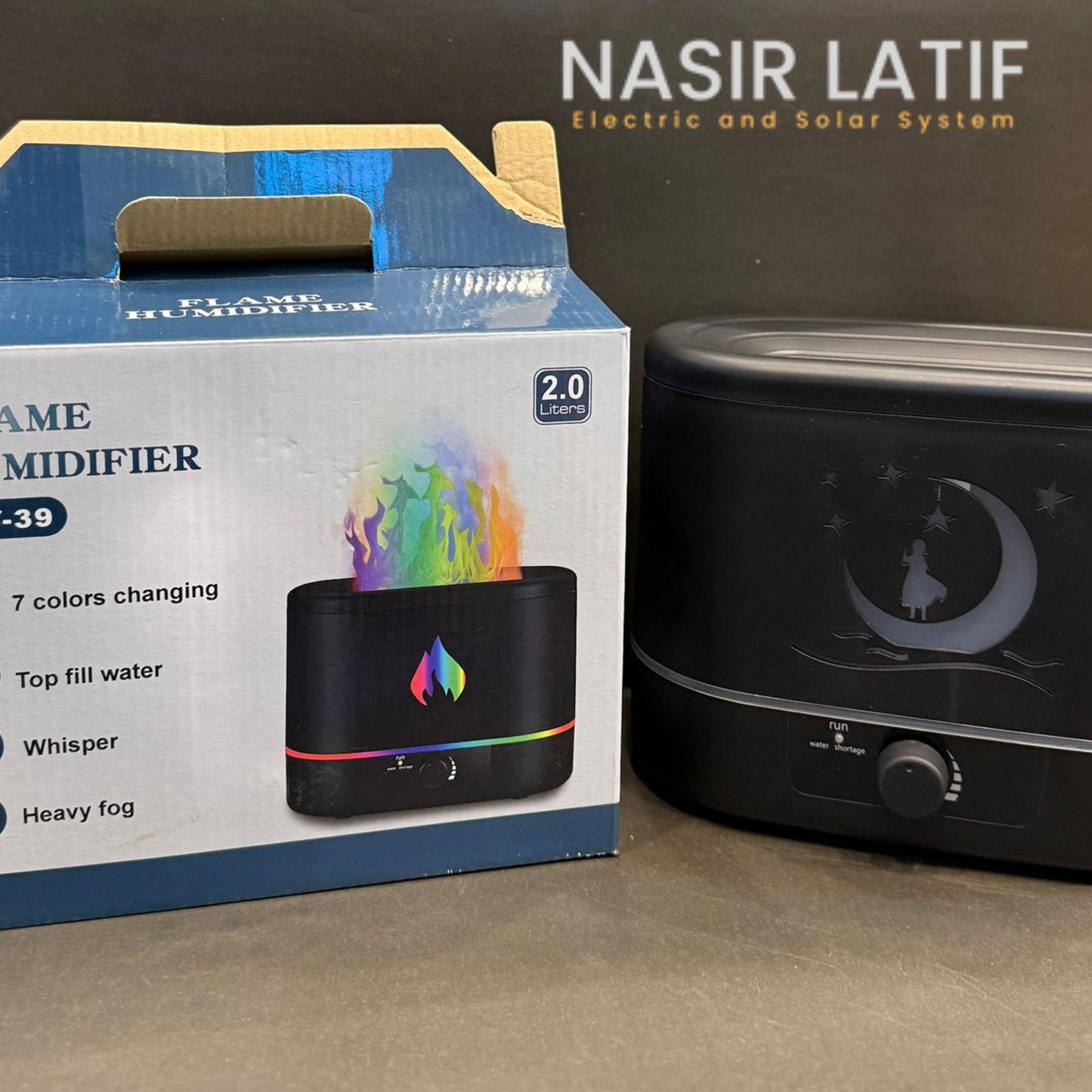Flame Humidifier & Diffuser With Moon Dissplay {XY-39}