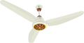 Ceiling fan with three blades on a white background