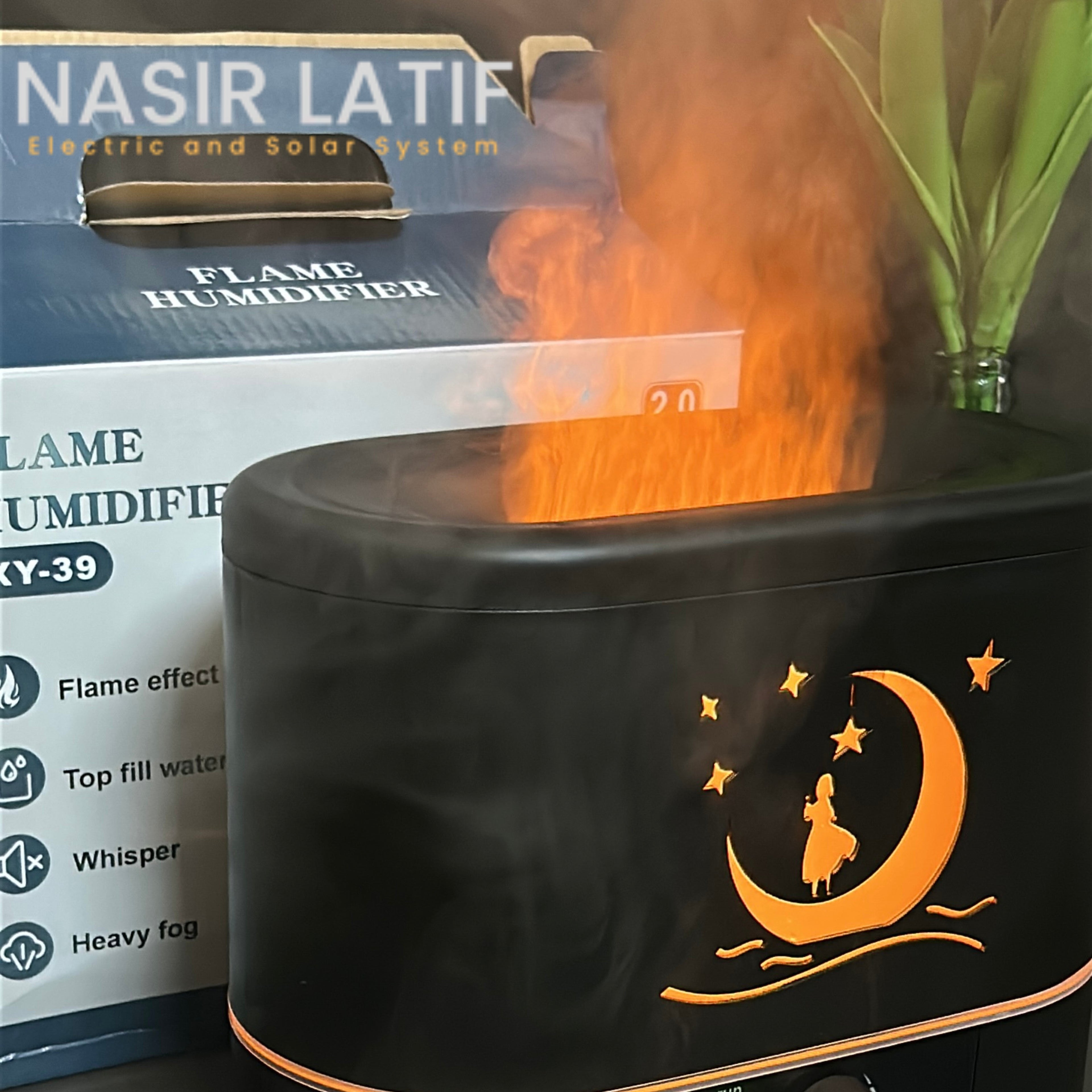 Flame Humidifier & Diffuser With Moon Dissplay {XY-39}