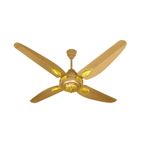 Antique Fancy 4 Bladed Brown Golden angled view