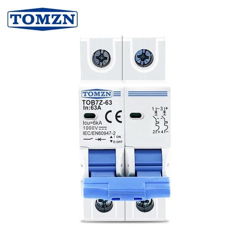 2P DC 1000V Solar Mini Circuit Breaker