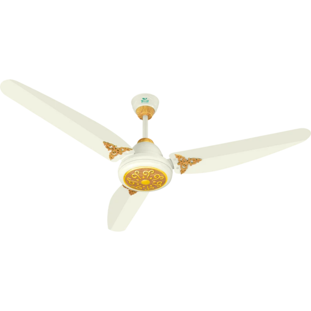 Super Pearl Fancy Model AC/DC Ceiling — Cream Light Wood